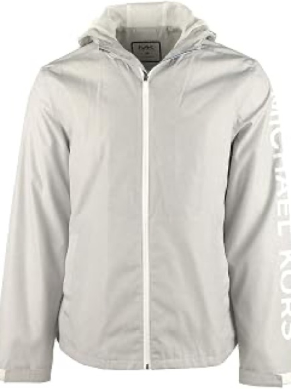 MICHEAL KORS PERFORMANCE GREY HOODED WINDBREAKER - L